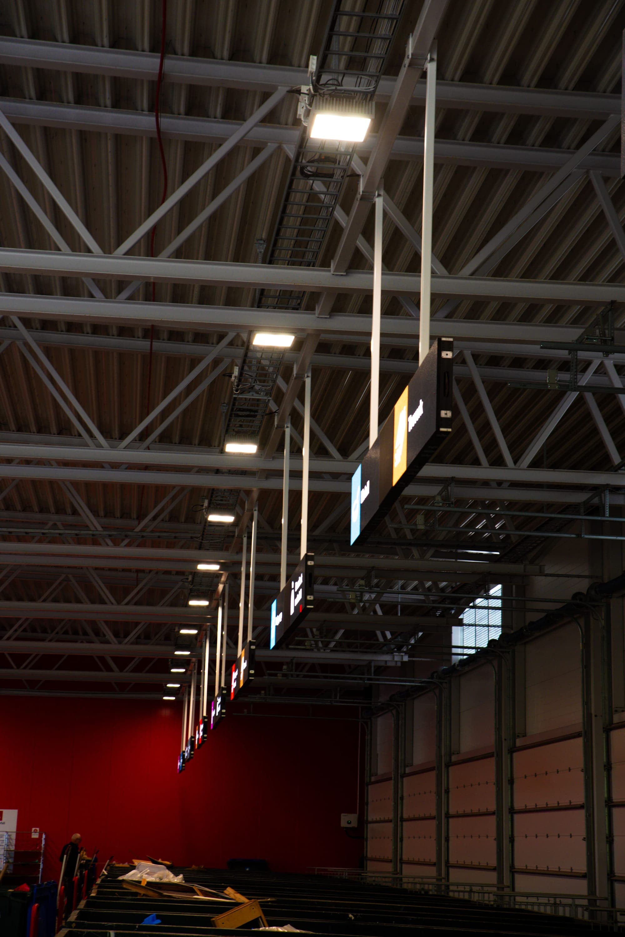 LED screen at recycling station